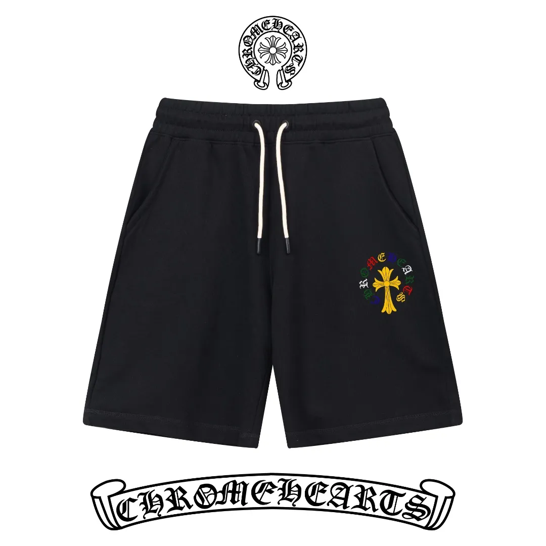 P230 top version, different currencies) ✨ Chrome hearts/Chrome hearts SS show style Slim-fitting lines simple printed letter Logo trendy shorts for men and women Compatible with all body types Black and white drawstring design on the waist elastic band Customized drawstring pockets with diagonal pocket design on both sides There is also a small pocket on the back Color: black gray Size S-XL